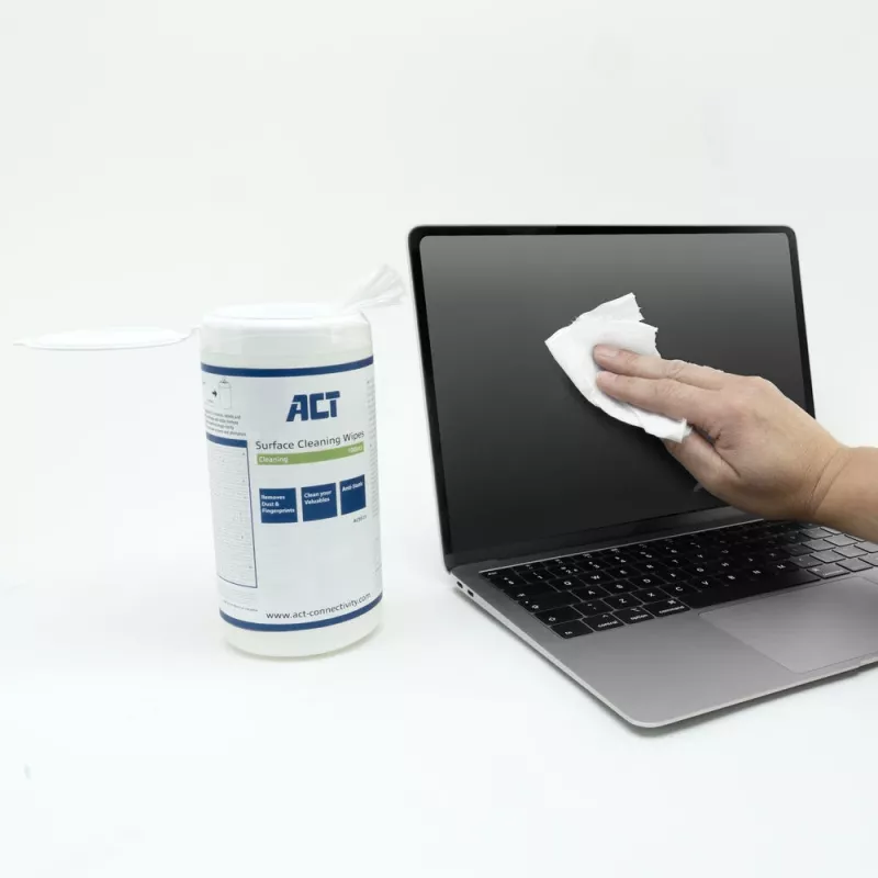 Apparatuur-reinigingsdoekjes ACT AC9515 100 stuks voor LCD LED plasma