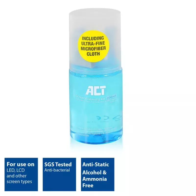 Apparatuur-reinigingsspray ACT 200ml voor LCD LED plasma schermen