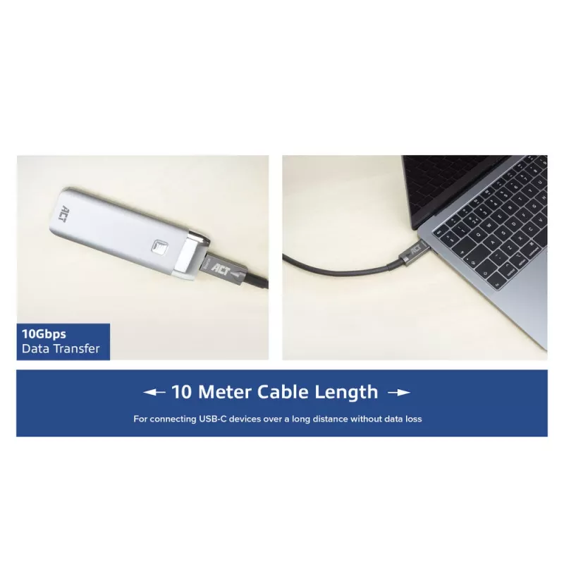 ACT USB-C 3.2 Gen2 Active Optical-kabel (AOC) verbindingskabel, 3m