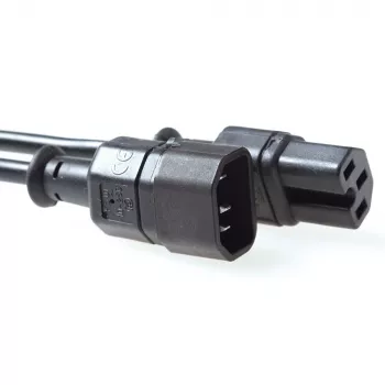 ACT netsnoer C14 - C15 zwart 2 m