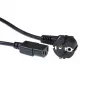 ACT netsnoer CEE 7/7 stekker (haaks) - C13 zwart 0,5 m