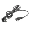 ACT netsnoer CEE 7/7 stekker (haaks) - C13 IEC Lock zwart 5 m, EL269S