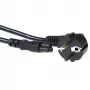 ACT stroomsnoer netstekker CEE 7/7 stekker (haaks) - C5 zwart 0,5 m