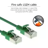 ACT groen 1 m LSZH U/FTP CAT6A datacenter slimline patchkabel, rastnasenfrei, met RJ45-stekkers