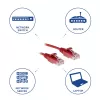 ACT rood 2 meter LSZH U/UTP CAT6 datacenter slimline patchkabel met RJ45-stekkers