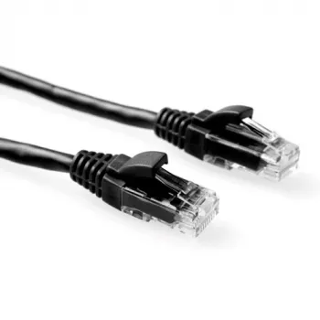 ACT zwart 5 meter U/UTP CAT6 patchkabel rastnasengeschützt met RJ45-stekkers