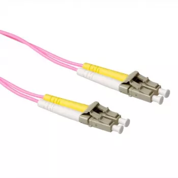 ACT 1,5 meter LSZH multimode 50/125 OM4 glasvezel patchkabel duplex met LC-stekkers