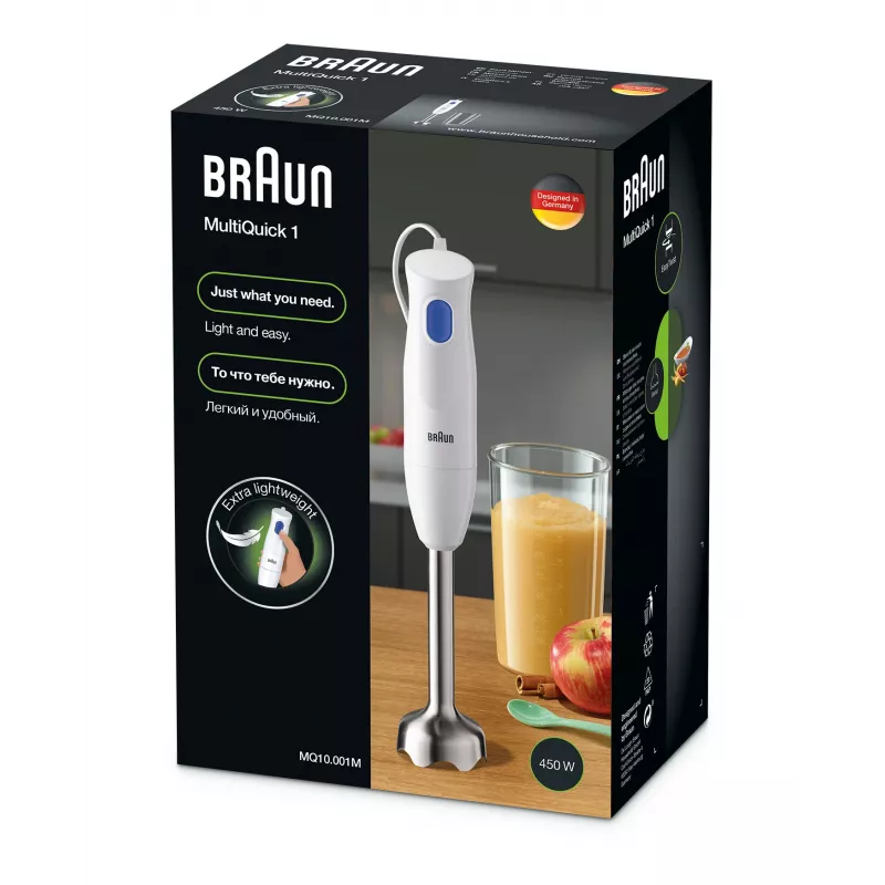 Braun MultiQuick 1 MQ10.001M 0,6 L staafmixer 450 W blauw, wit