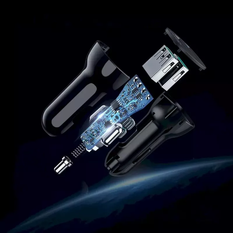 Voeding CHOETECH C0051 dual USB-A 36W QC3.0, zwart