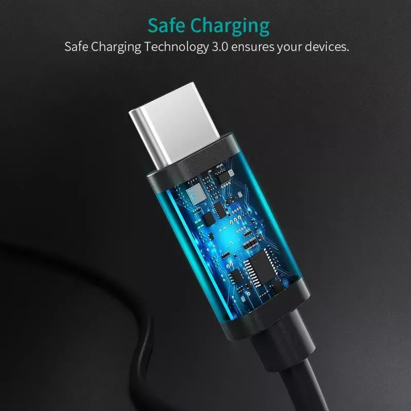 USB-kabel Choetech CC0002 USB 2.0 1m USB-C zwart