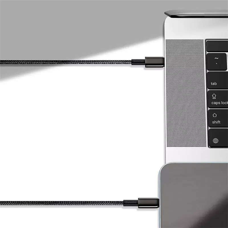 Kabel Baseus Tungsten Gold 1 m zwart Lightning naar USB-C