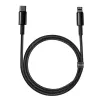 Kabel Baseus Tungsten Gold 1 m zwart Lightning naar USB-C