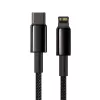 Kabel Baseus Tungsten Gold 1 m zwart Lightning naar USB-C