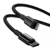Kabel Baseus Tungsten Gold 1 m zwart Lightning naar USB-C