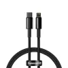 Kabel Baseus Tungsten Gold 1 m zwart Lightning naar USB-C