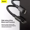 Kabel Baseus Tungsten Gold 2 m zwart Lightning USB-C