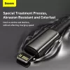 Kabel Baseus Tungsten Gold 2 m zwart Lightning USB-C
