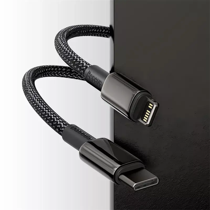 Kabel Baseus Tungsten Gold 2 m zwart Lightning USB-C