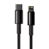 Kabel Baseus Tungsten Gold 2 m zwart Lightning USB-C