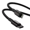 Kabel Baseus Tungsten Gold 2 m zwart Lightning USB-C