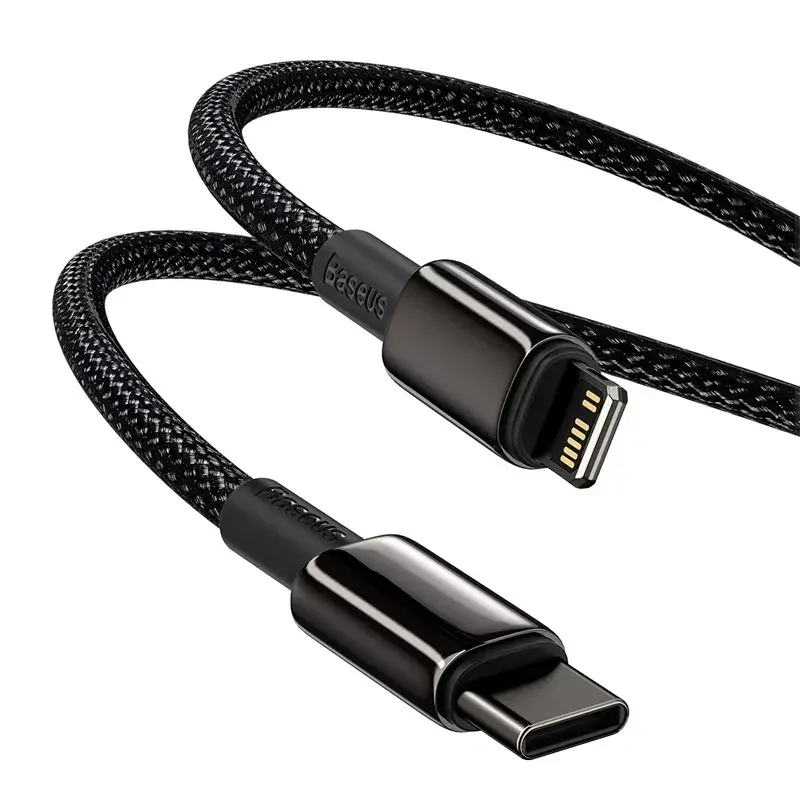 Kabel Baseus Tungsten Gold 2 m zwart Lightning USB-C