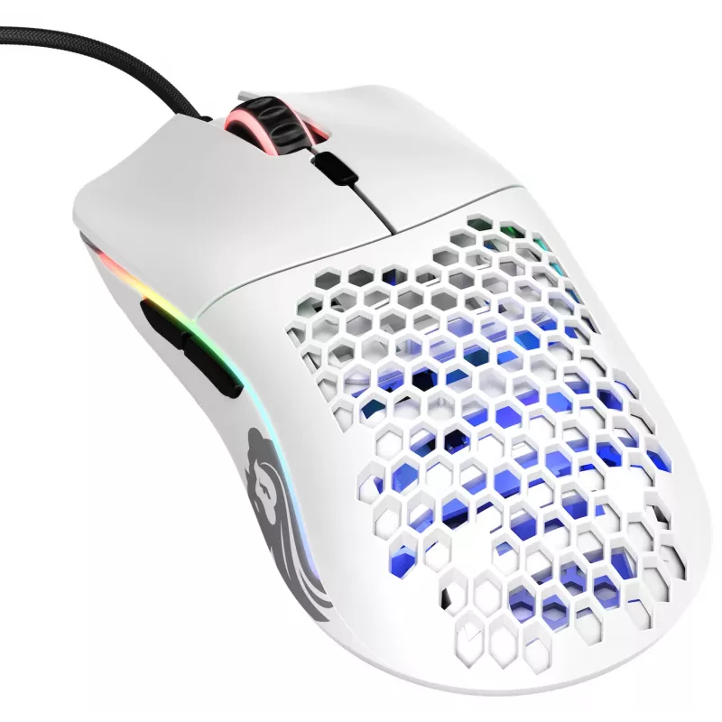 Glorious Gaming Glorious Model O Muis Regular (wit), rechtshandig, optisch, USB Type-A, 12000 DPI, wit