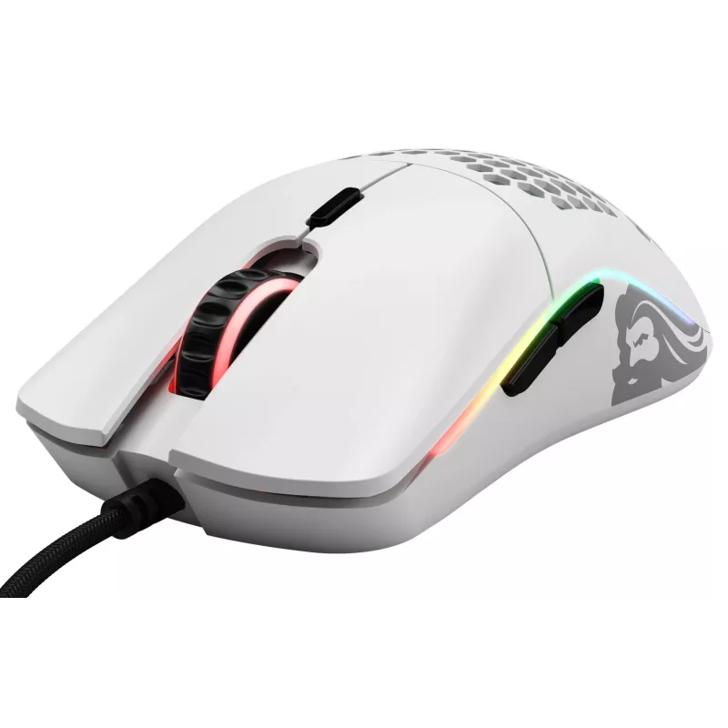 Glorious Gaming Glorious Model O Muis Regular (wit), rechtshandig, optisch, USB Type-A, 12000 DPI, wit