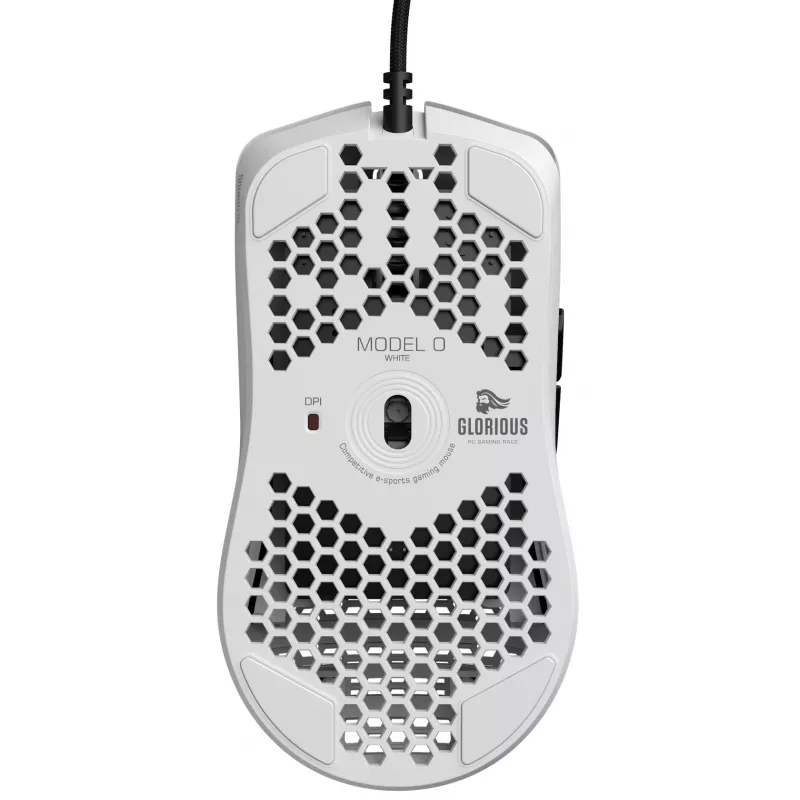 Glorious Gaming Glorious Model O Muis Regular (wit), rechtshandig, optisch, USB Type-A, 12000 DPI, wit