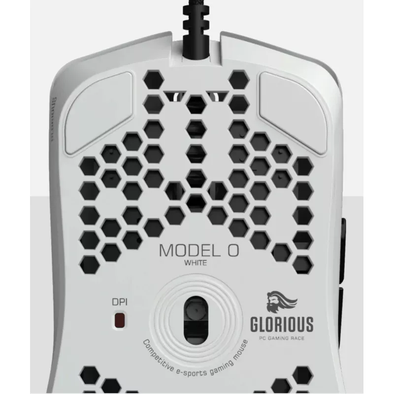 Glorious Gaming Glorious Model O Muis Regular (wit), rechtshandig, optisch, USB Type-A, 12000 DPI, wit