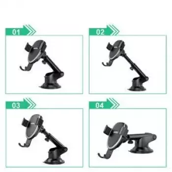 Autohouder voor telefoon CHOETECH T536-S met 10W draadloos laden, montage op dashboard/voorruit