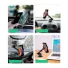 Autohouder voor telefoon CHOETECH T536-S met 10W draadloos laden, montage op dashboard/voorruit