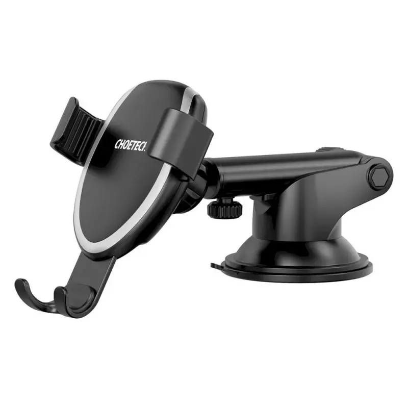 Autohouder voor telefoon CHOETECH T536-S met 10W draadloos laden, montage op dashboard/voorruit