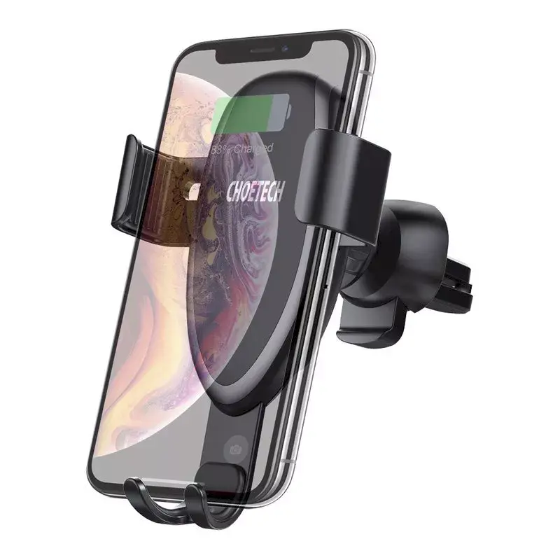 Autohouder voor telefoon CHOETECH T536-S met 10W draadloos laden, montage op dashboard/voorruit