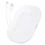 Draadloos laadpad CHOETECH T550-F-v2 15W wit — Qi-compatibele 15W snelle draadloze oplader