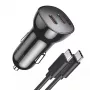 Indoor-oplader Choetech TC0008 zwart sigarettenaansteker snelopladen