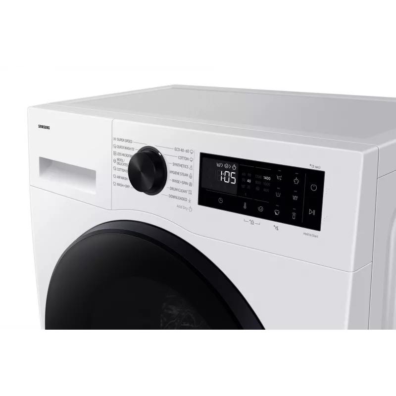 Samsung WD90DG5G34BELE wasdroogcombinatie frontlader vrijstaand wit