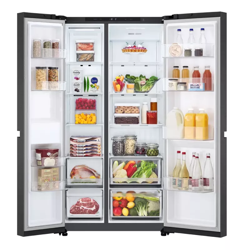 LG GSBC40EPPE side-by-side koelkast vrijstaand 664 L E zwart