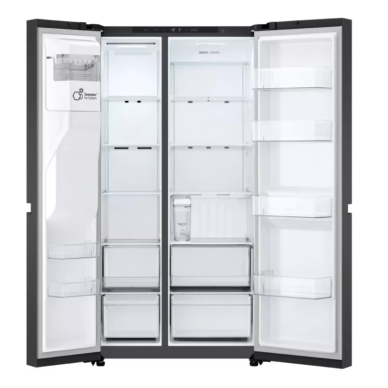 LG GSLC41EPPE side-by-side koelkast vrijstaand 641 L zwart