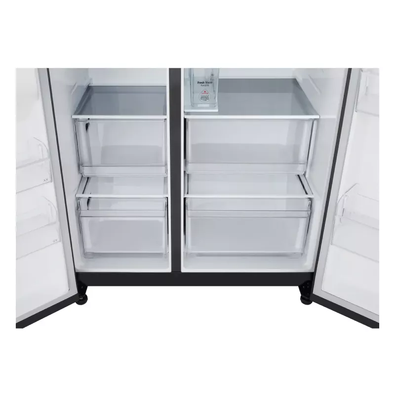 LG GSLC41EPPE side-by-side koelkast vrijstaand 641 L zwart