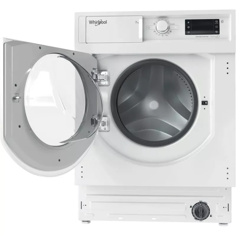 Whirlpool BI WMWG 71483E EU N volledig integreerbare wasmachine, 7 kg, 1400 tpm, energieklasse D, wit