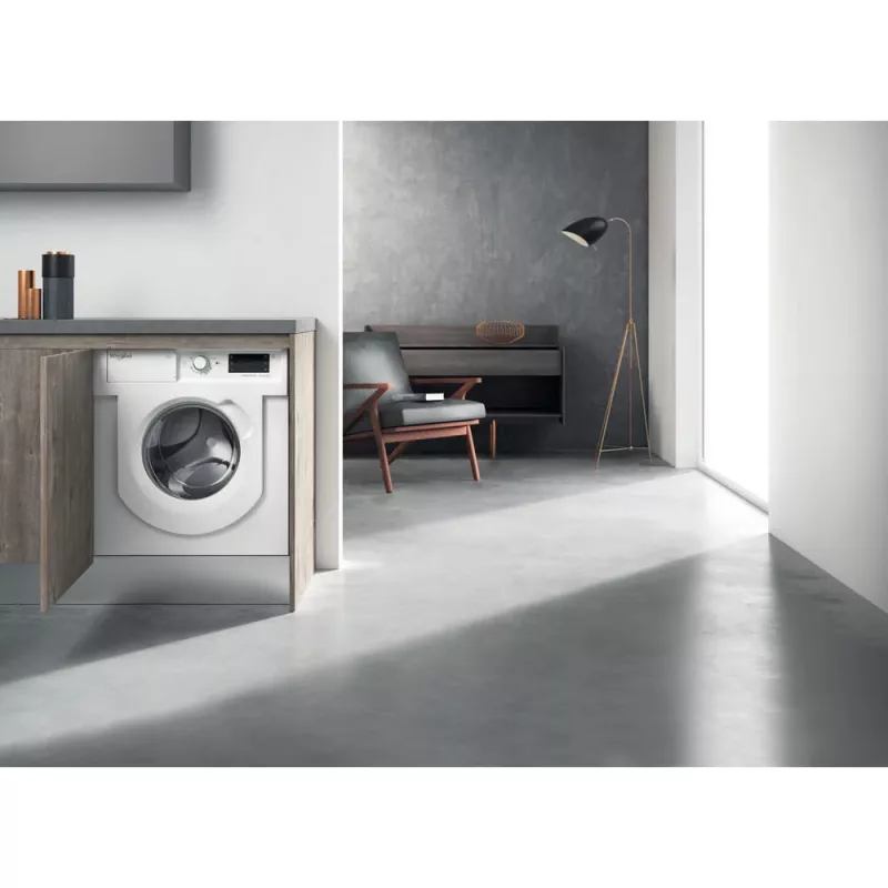 Whirlpool BI WMWG 71483E EU N volledig integreerbare wasmachine, 7 kg, 1400 tpm, energieklasse D, wit