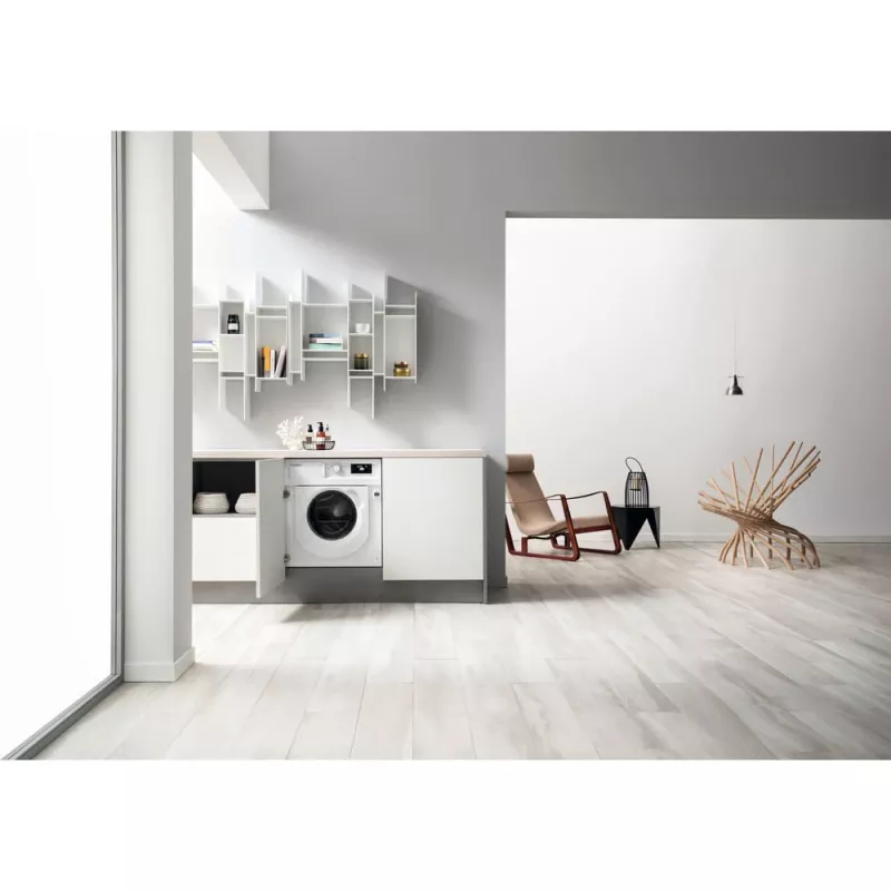Whirlpool BI WMWG 71483E EU N volledig integreerbare wasmachine, 7 kg, 1400 tpm, energieklasse D, wit