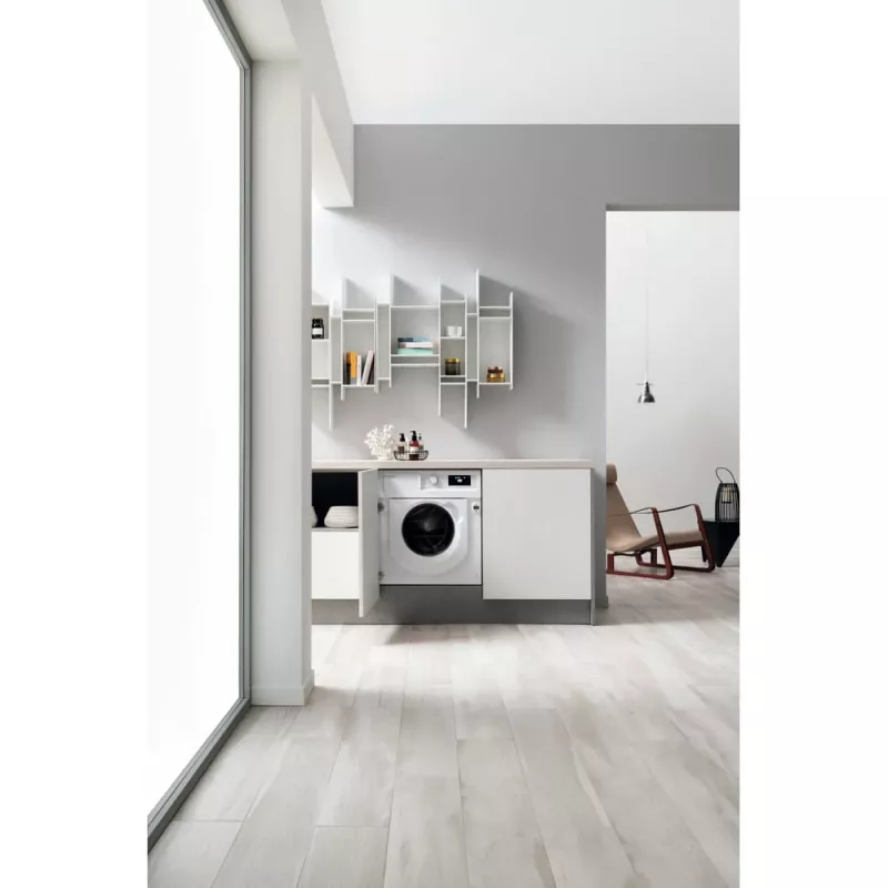 Whirlpool BI WMWG 71483E EU N volledig integreerbare wasmachine, 7 kg, 1400 tpm, energieklasse D, wit