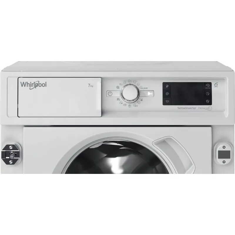 Whirlpool BI WMWG 71483E EU N volledig integreerbare wasmachine, 7 kg, 1400 tpm, energieklasse D, wit