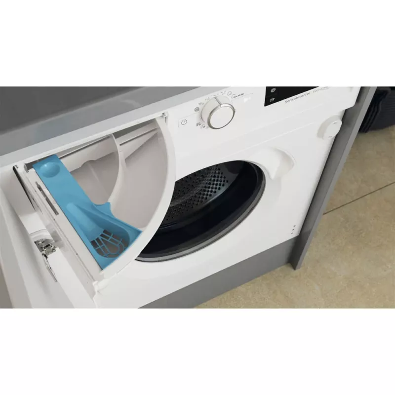 Whirlpool BI WMWG 71483E EU N volledig integreerbare wasmachine, 7 kg, 1400 tpm, energieklasse D, wit