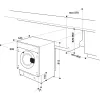 Whirlpool BI WMWG 71483E EU N volledig integreerbare wasmachine, 7 kg, 1400 tpm, energieklasse D, wit