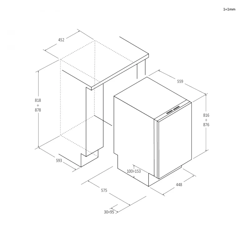 Candy Brava CDIH 2T1047 volledig integreerbaar 10 couverts