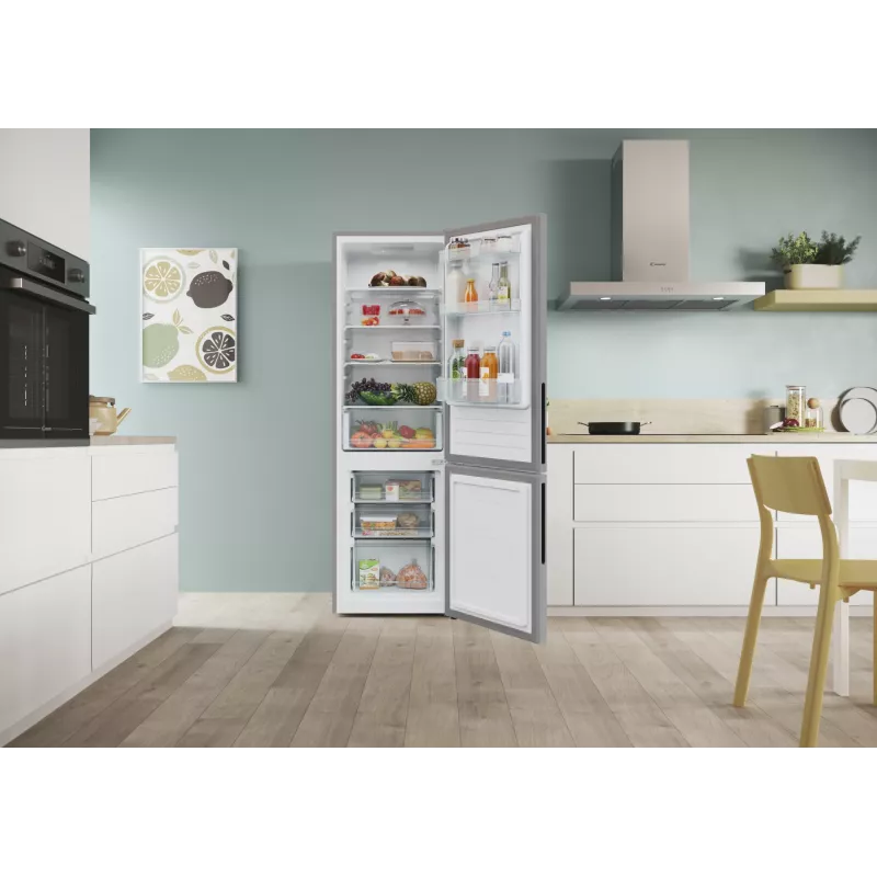 Candy City Combi CCT3L517ES vrijstaand 260 L zilver
