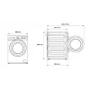 Wasmachine BEKO BM3WFSU49415WB voorlader 9 kg 1400 t/min wit, Energie A