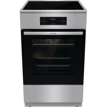 Gorenje 740742 Fornuis vrijstaand fornuis elektrisch fornuis zone-inductie Zwart, RVS